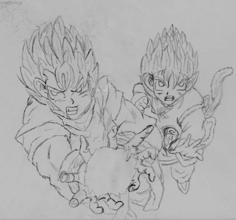 goku:attack gohan !!