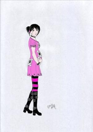 schwangerer punk colo