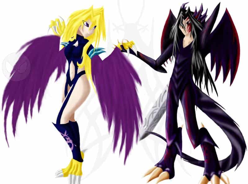 öhm ein harpien-mai-teildingens und ihre yami-rotaugen-finsternissdrachen...tusse eben