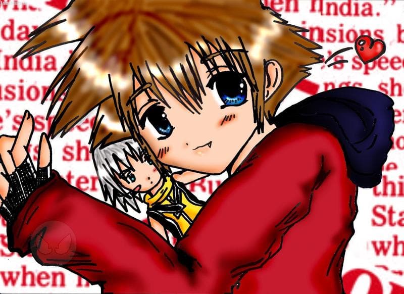 Sora schwebt auf rosa Wölkchen XDD