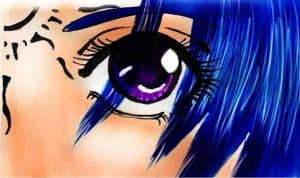 Buch aka n Mädel mit blauen Haaren