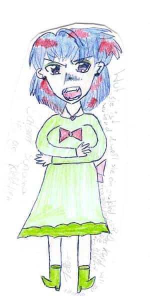 Satomi im Grünenkleid