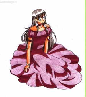 Hermine im Ballkleid