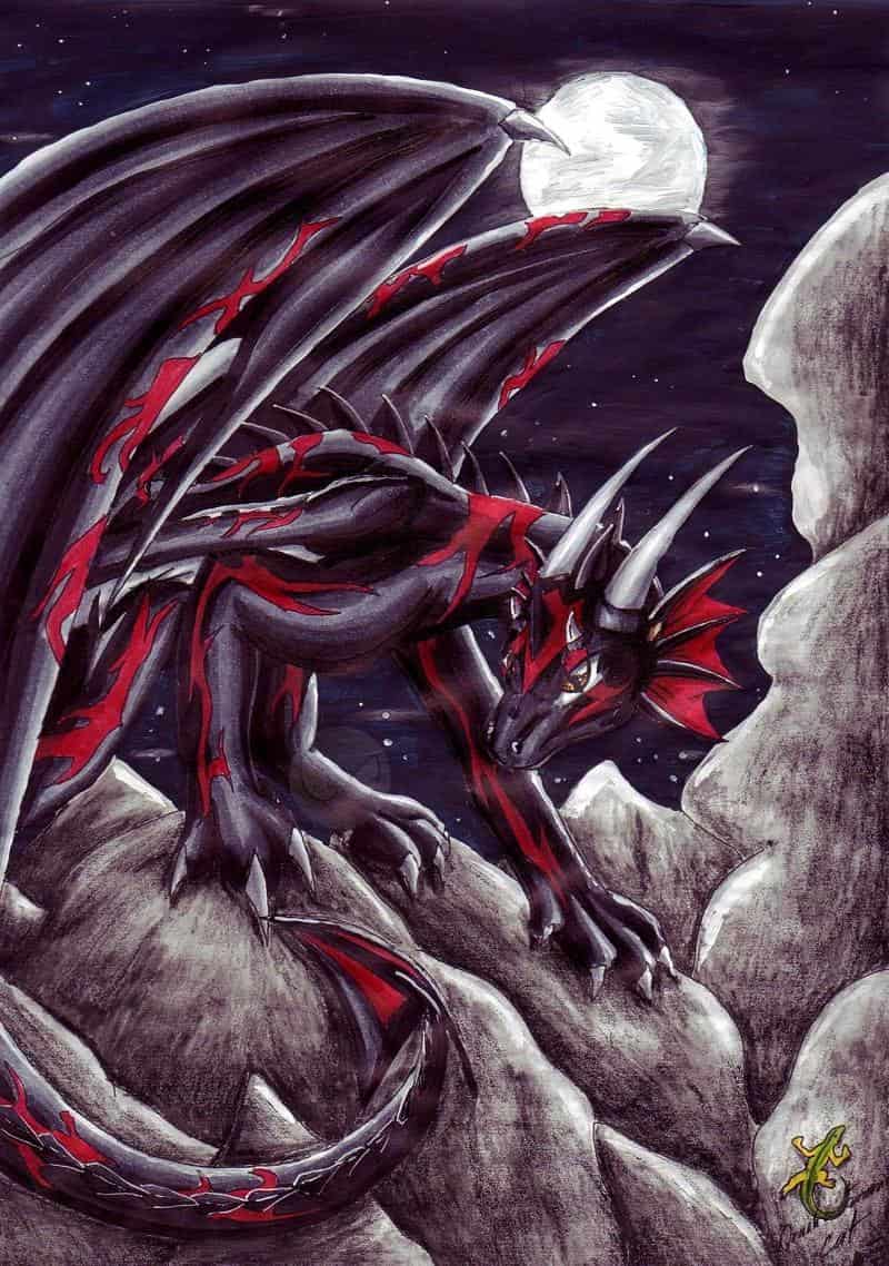 Dreekun der schwarze Feuerdrache