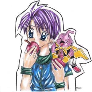 Trunks with his little friend