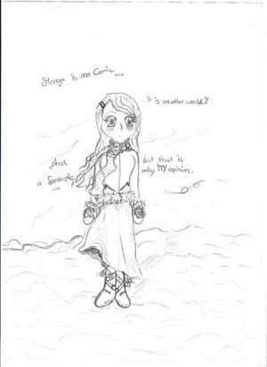 Ein Mädchen im Winter