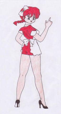 Ranma als Kellnerin