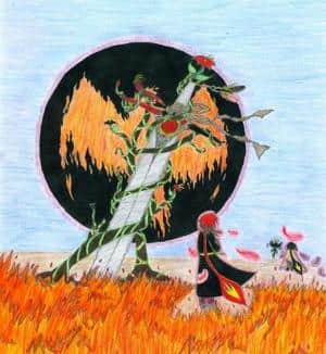 Dranzer und Black Dranzer in menschlicher gestahlt