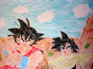 Goku und Gohan