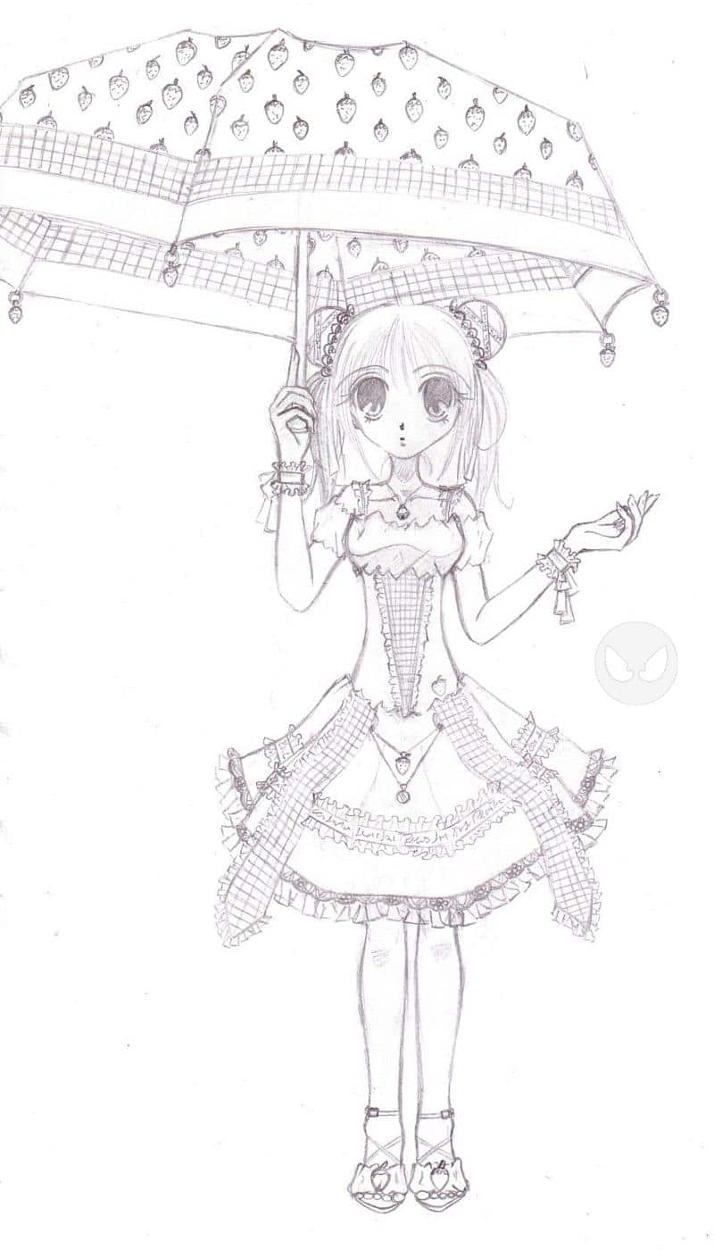 Erdbeermädchen für Greedy! (Skizze)