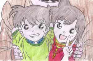 klein shinichi und klein ran colorXDD