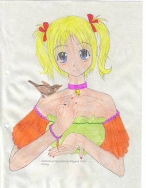 Mädchen mit nem Vogel:)