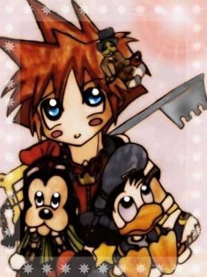 Klein Sora mit Donald und Goofypüppchen ^^