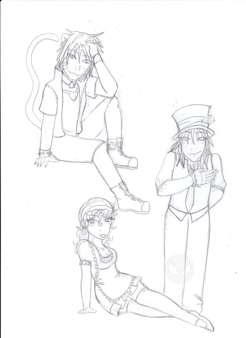 Alice in Wonderland Outlines