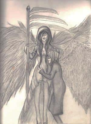 Death and her servant Black/White