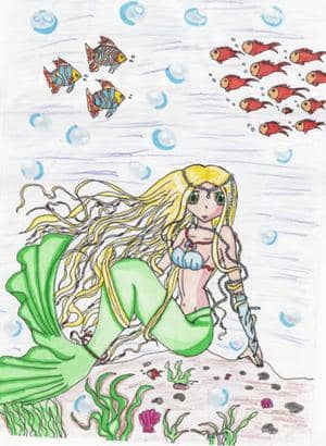 mermaid under water