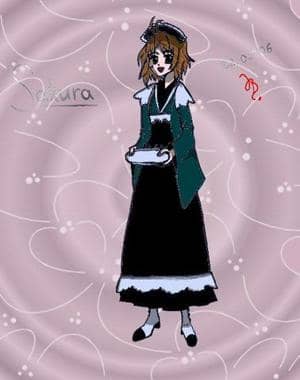 KagomeUndMaiFans "Sakura als Kellnerin" in Farbe