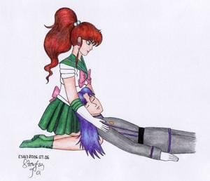 SailorJupiter und Obsidian (aus: Tears of Crystal, Ch.27)