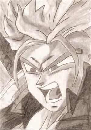 Trunks siehst du nur einmal wütend ^^