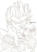 Goten, Trunks und Gotenks Skizze