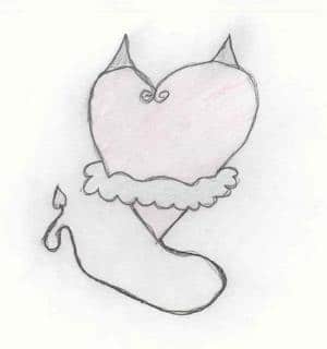 Devil heart in the cloud