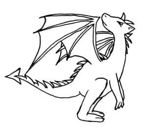baby dragon Outlines