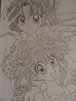 marron und miyako in badeanzügen^^