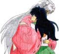 Inuyasha und Kagome Umarmen sich