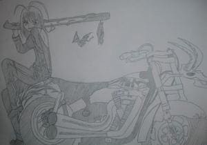 maya aufm motorrad :)