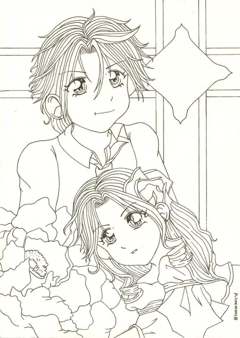 Haruka und Michiru Lineart