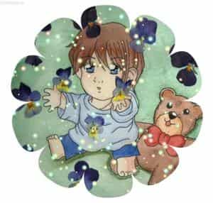 Chibi-Seto-Druck-Motiv-Versuch