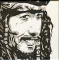 Popart eines Spatzes (Captain Jack Sparrow)