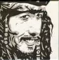 Popart eines Spatzes (Captain Jack Sparrow)