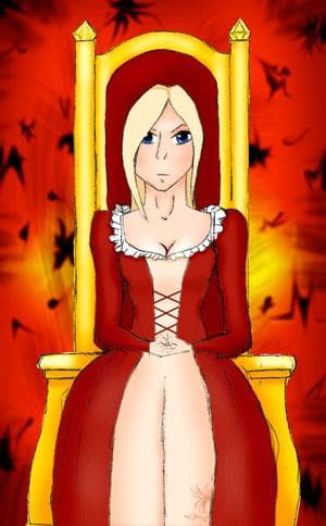 Mädel auf Thron mit HG