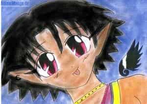 Ein komisches Etwas, mit spitzen Ohren und Flügeln! ^.^