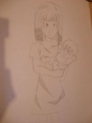 Bulma und Baby Trunks