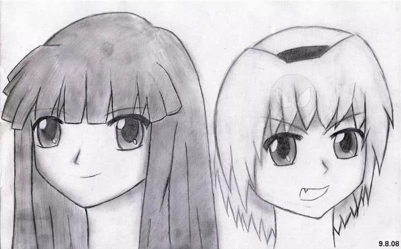 Rika Furude and Satoko Hojo