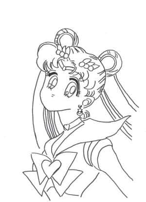 Sailor Moon schwarz weiß