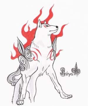 burning wolf