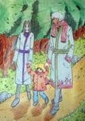 Orochimaru, klein Yondaime und Jiraiya