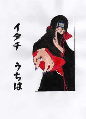 Itachi mit Wasserfarben gemalt